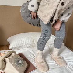 2023 Children's Apparel Autumn/Winter New Arrival Korean Style Fleece Lined Warm Winter Leggings for Girls and Boys 122686