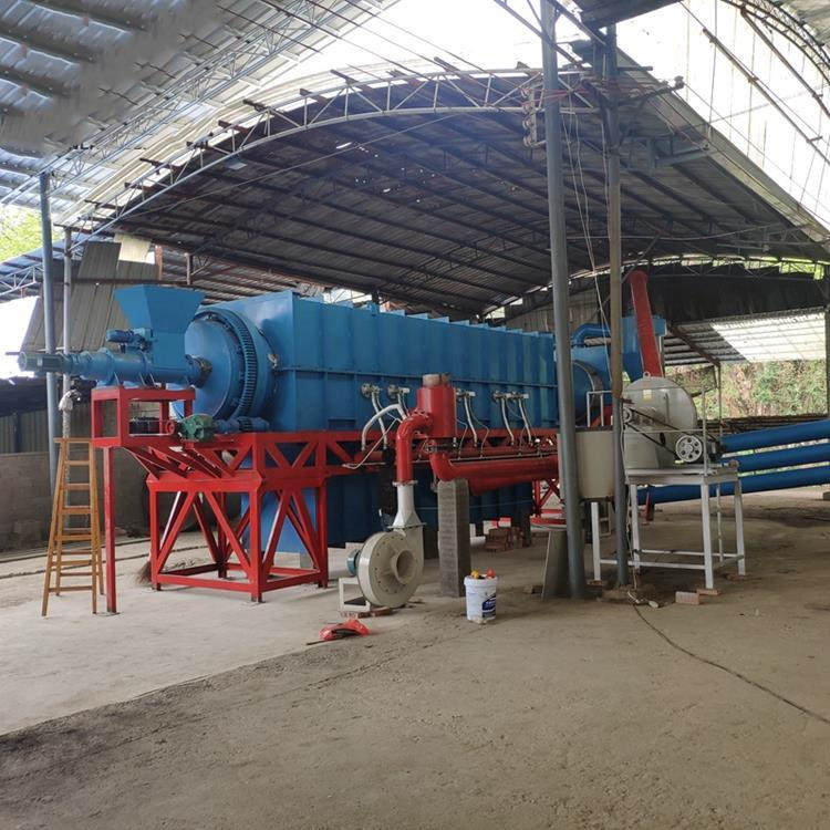 Tubo de bambú, tubo de bambú, astillas de bambú, equipo de fabricación de carbón, horno de carbonización de bambú gasificada de alta eficiencia
