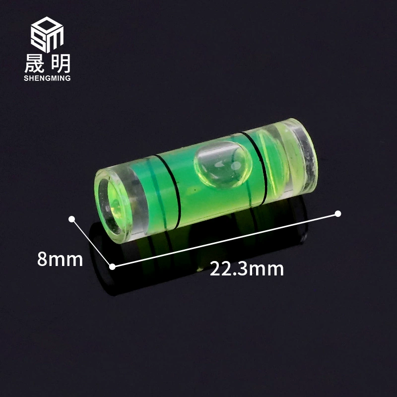 Уровень строительный цилиндрический из акрила 8*22.3 мм, измерительный инструмент, балансир, пузырьковый уровень