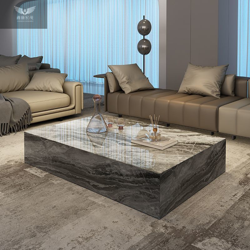 Té de roca de piso grueso estilo italiano minimalista moderno minimalista ligero lujo sala de estar oficina en casa rectángulo pequeño apartamento