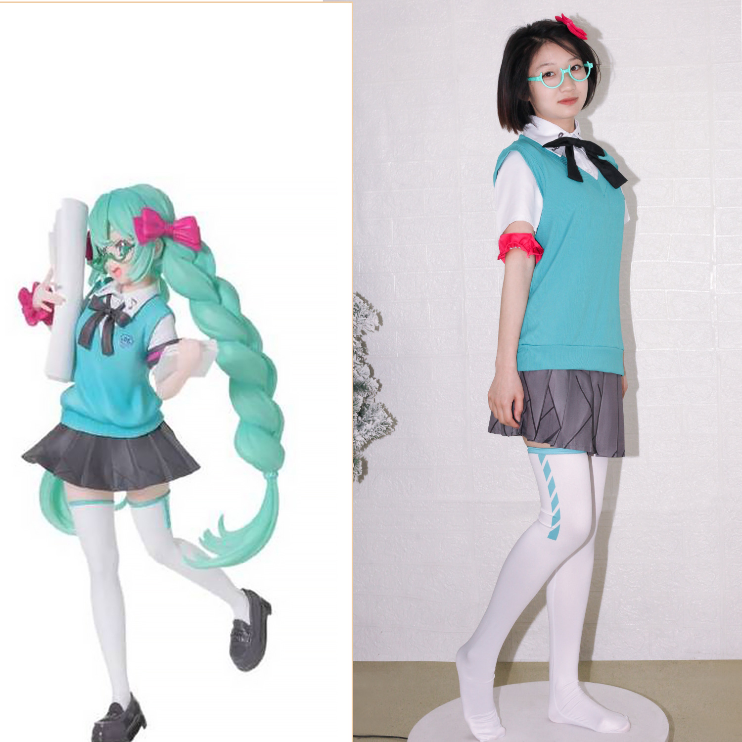 博锐漫初音十六周年cos服JK服世嘉初音未来cosplay服装全