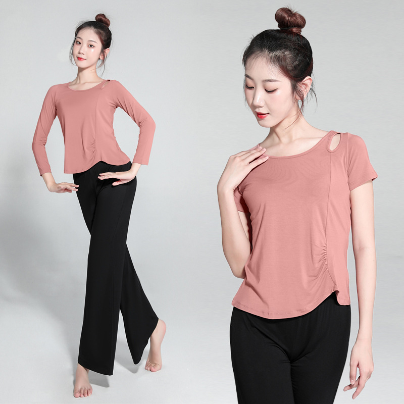 603 Dance Training Clothes Top Women's Body Training Suit Teachers Special Clothing Students Training Clothes Long Sleeve