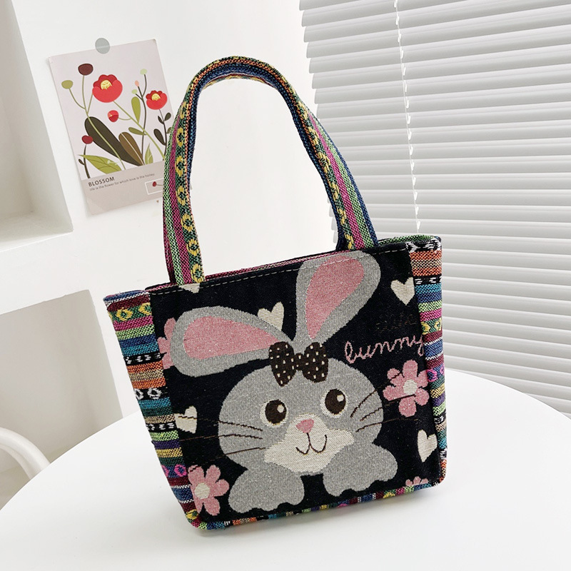 メーカー卸売ハンドバッグ漫画両面ジャカード刺繍手提げ袋サラリーマンのハンドバッグ|undefined