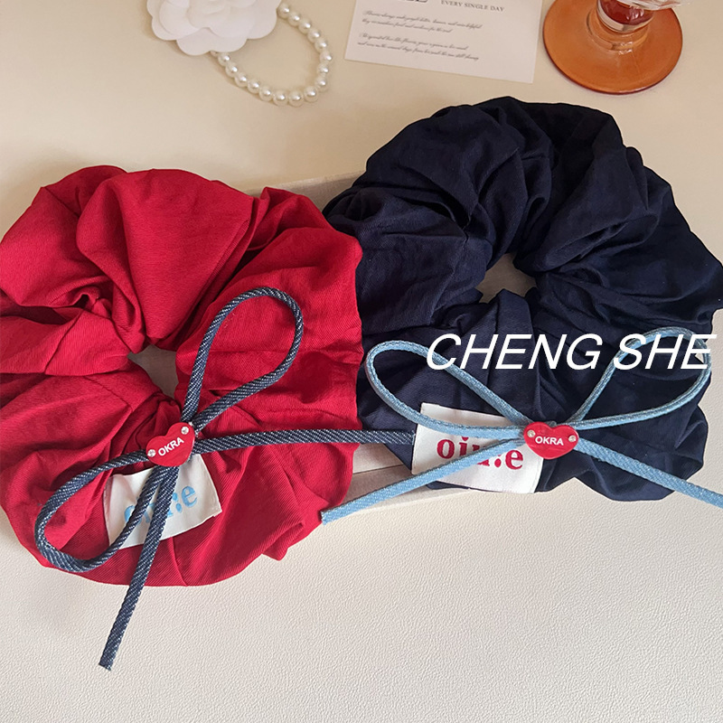 超美的番茄红！设计感大发圈女扎头发饰高级洋气韩国时尚头绳头饰|undefined