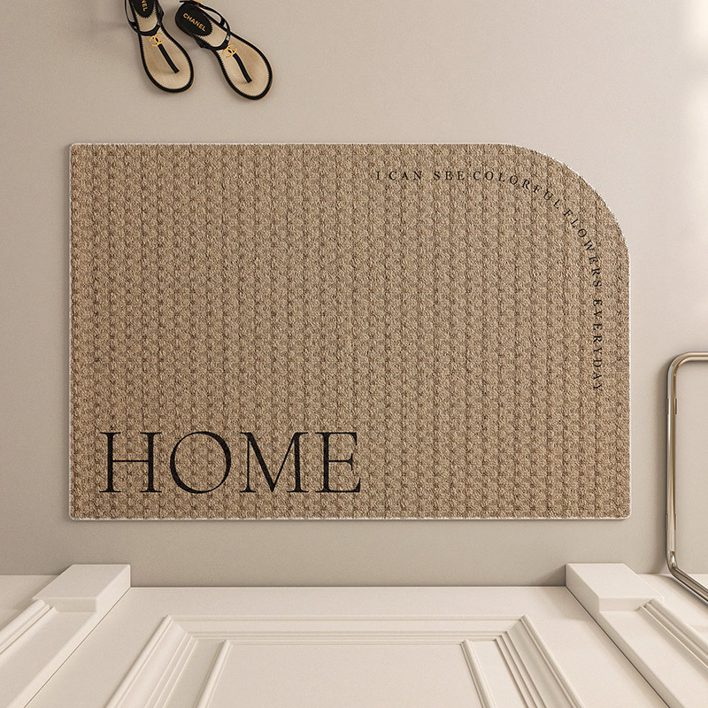 Luz de lujo americano de alto grado alfombra de la puerta de entrada interesante absorbente antideslizante resistente a las manchas hogar creativo Loop alfombra de piso de terciopelo