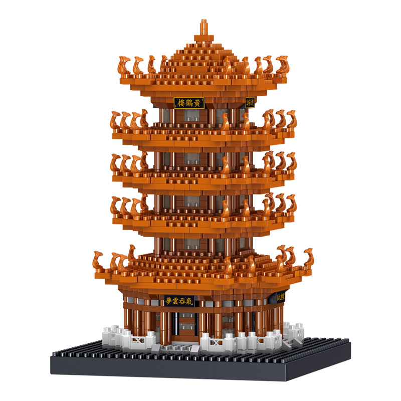 Zhegao LZ8263 cuatro edificios famosos Cuatro en Uno ensamblado serie de edificios modelo de bloques de construcción Juguetes