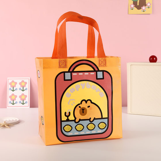 Amazon cross-border cute schoolbag cartoon student tutorial non-woven gift wrapping gift candy storage bag