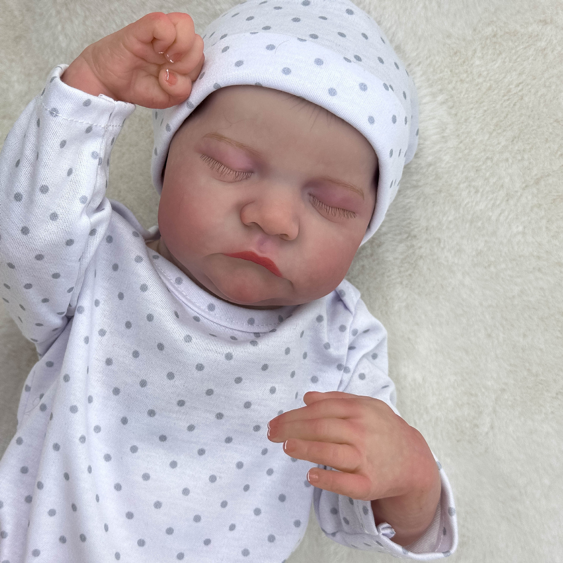 Vi heavy Le17 pulgadas muñecas de cabello de goma de plástico para bebés suaves venta caliente transfronterizos hechos a mano suave imitación transfronterizos