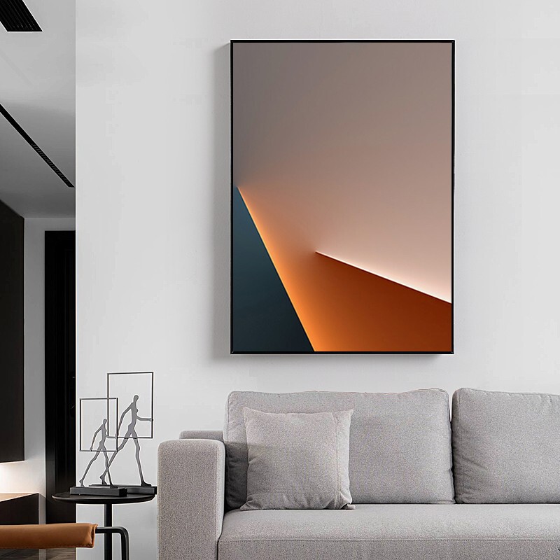 [Customized] Modern Minimalist Geometric Decorative Painting with a High-End Minimalist Feel, Creative Wall Art for Entryway, Living Room, Bedroom, Dining Room