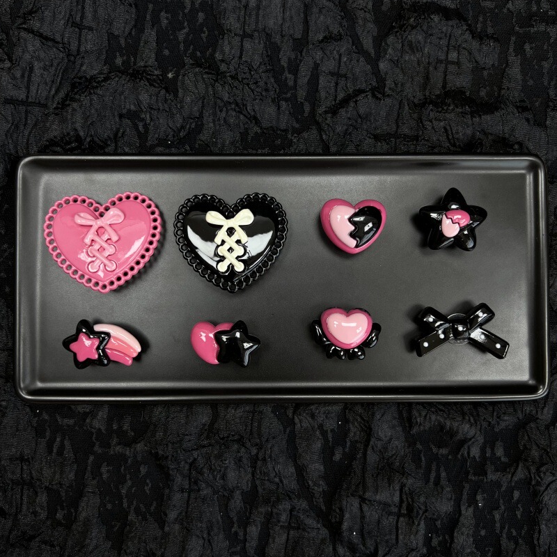 Sweet and Cool Love Series Love Five-pointed Star Shoe Buckle Personalized Shoe Flower Fit Hole Shoes Decoration Fashion Upper Decoration