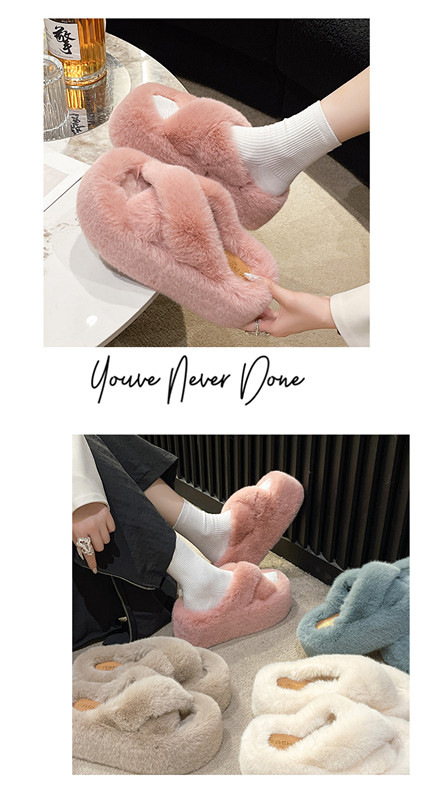Stylish Women's Maomao Slippers With Thick Sole For Autumn Winter_voghion.com