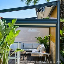 雨棚抗风折叠庭院遮阳棚伸缩式防晒防风抗风稳固挡风防暴雨防雨