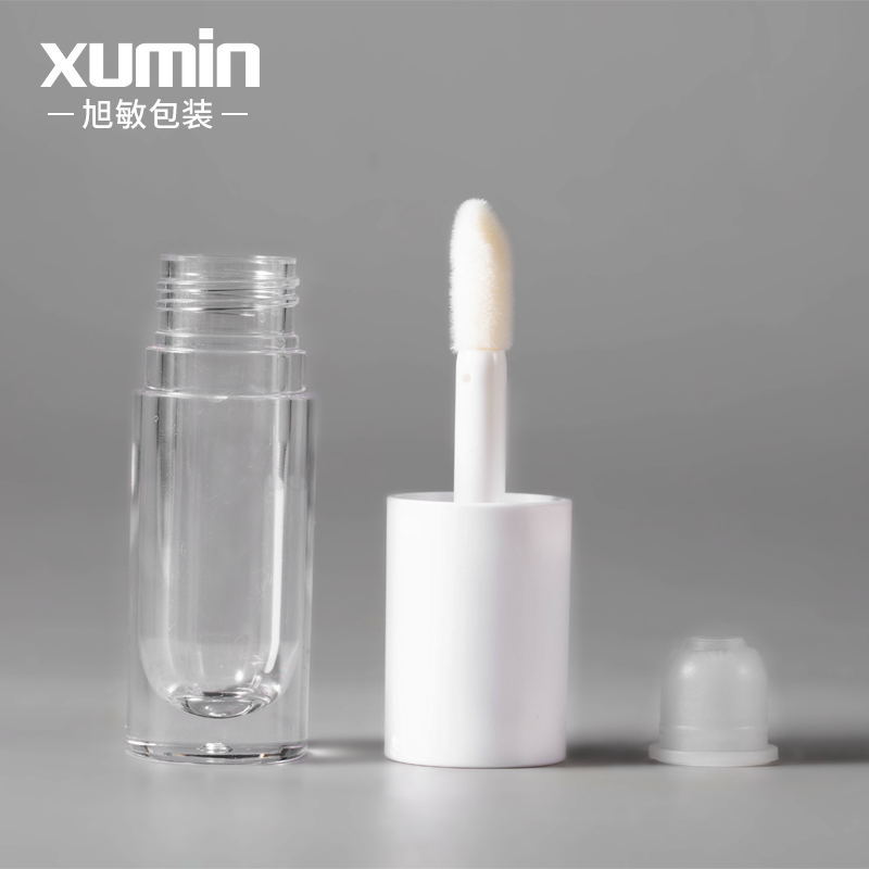 Xumin en stock embalaje de maquillaje 6,5 ml botella transparente lápiz labial labio esmalte tubo blanco cubierta tubo corrector líquido tubo de sombra de ojos