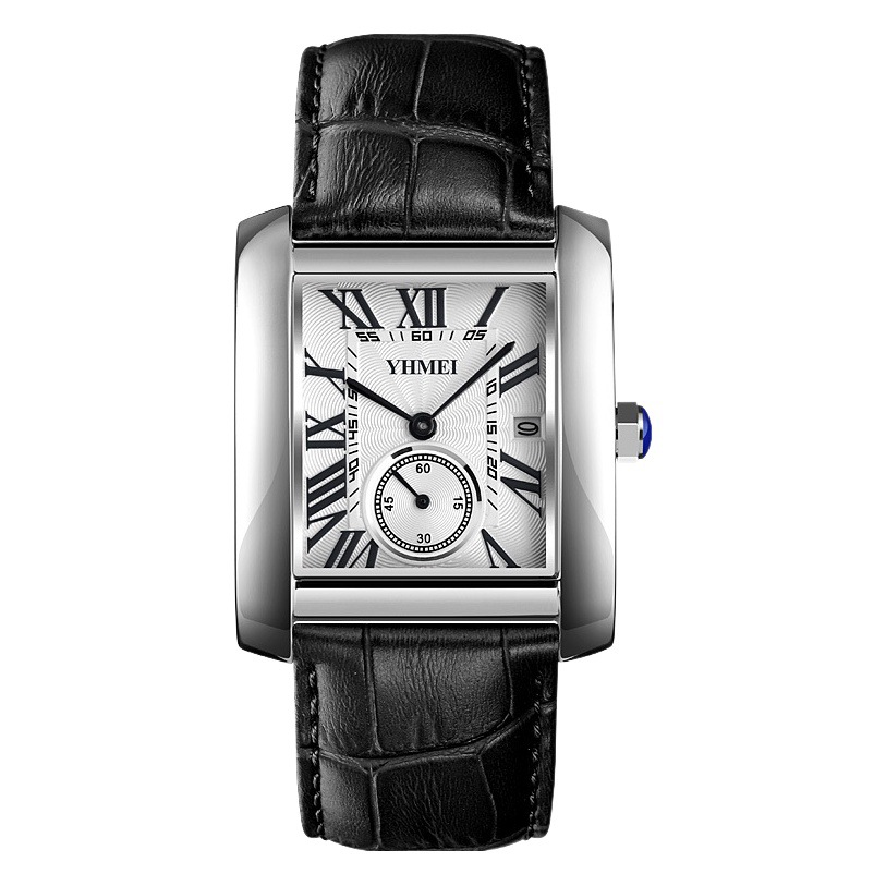 Nuevo reloj de cuarzo a la moda, reloj con correa para hombre, esfera de dos pines, resistente al agua, fabricante de estudiantes, venta al por mayor, Esfera Grande