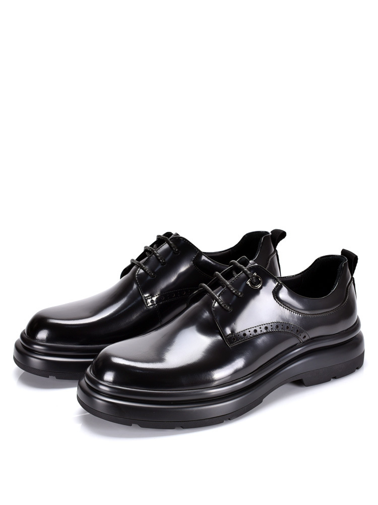 ShoeVault Brogue Carved Herren-Derby-Schuhe aus Rindsleder, formelle Schuhe mit dicker Sohle, höhenverstellbar, Leder, Hochzeitsschuhe_voghion.com