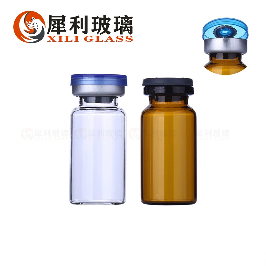 Флакон прозрачный 8 мл для лиофилизированного порошка, коричневый медицинский упаковочный материал, флакон для дозирования фармацевтической эссенции, ампула.