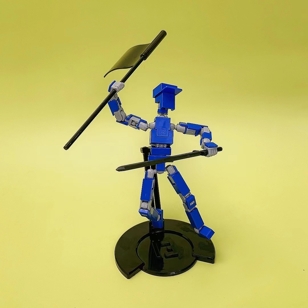 업그레이드 된 ABS 인형 [브래킷이있는 컬러 박스]-조용한 블루