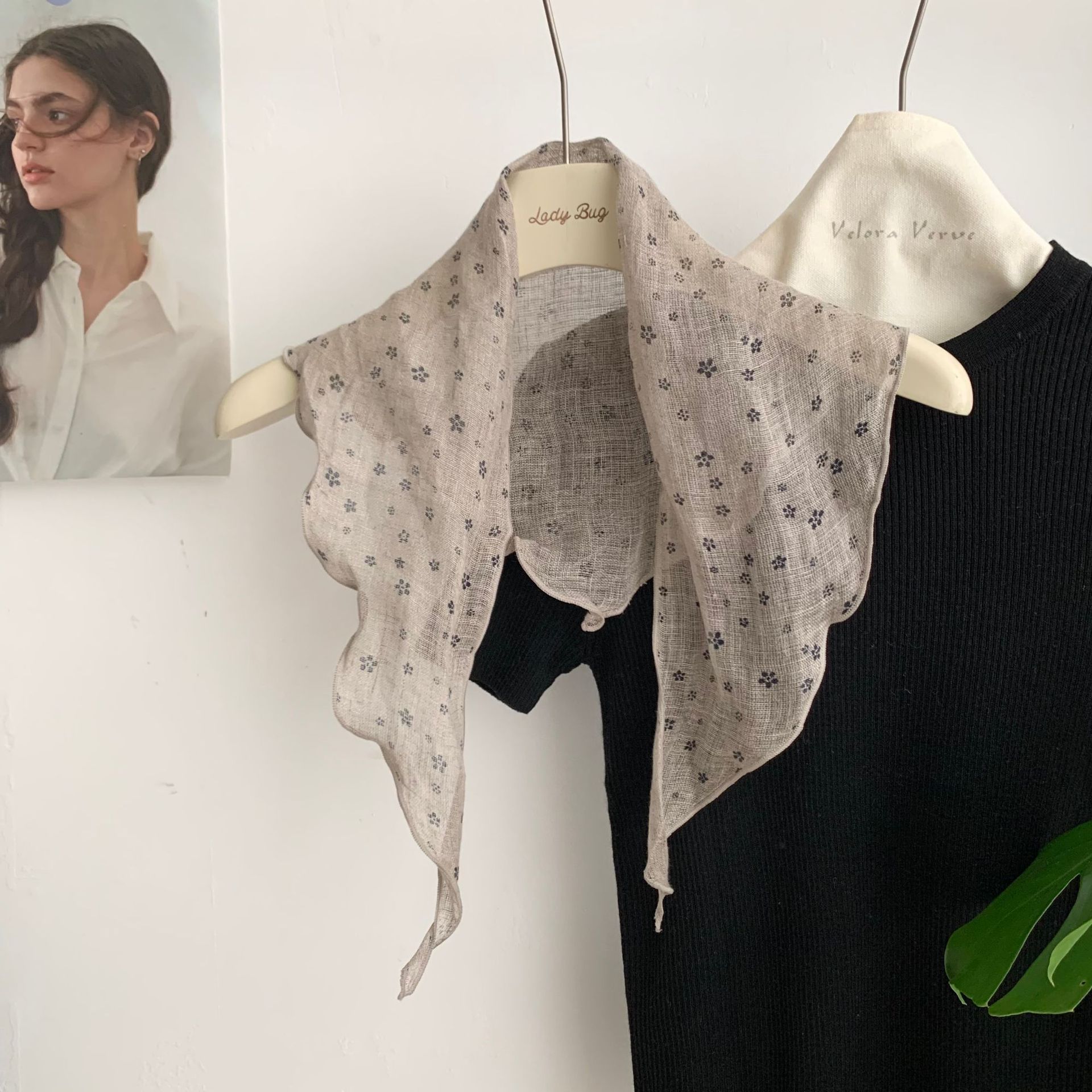 SKU-25 카키색 작은 꽃