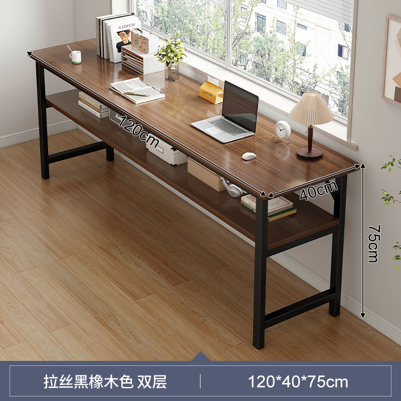 Mesa larga y estrecha mesa de estudio para dos personas mesa de estudio de alquiler simple mesa de trabajo dormitorio contra la pared mesa de computadora