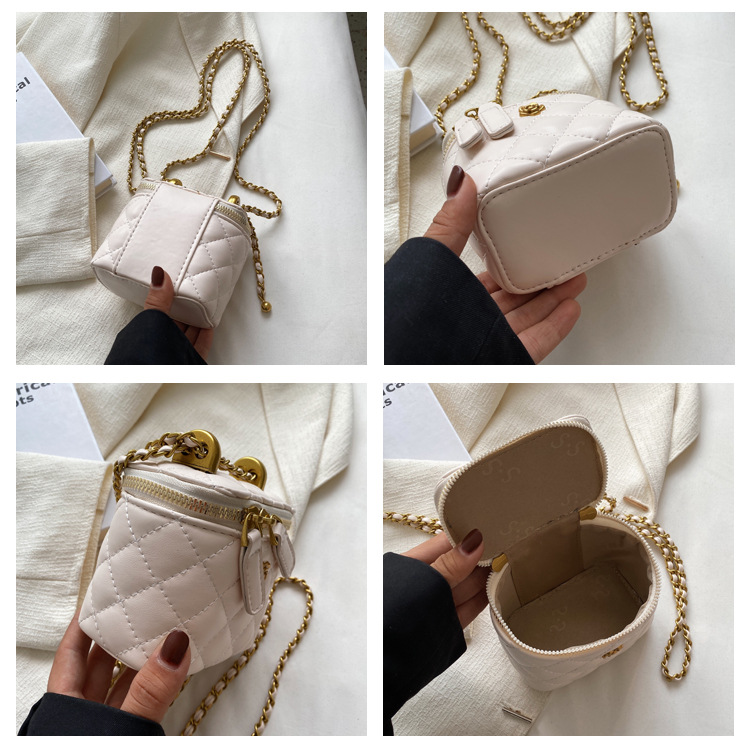 Fashion Solid Color Square Zipper Chain Bag display picture 1