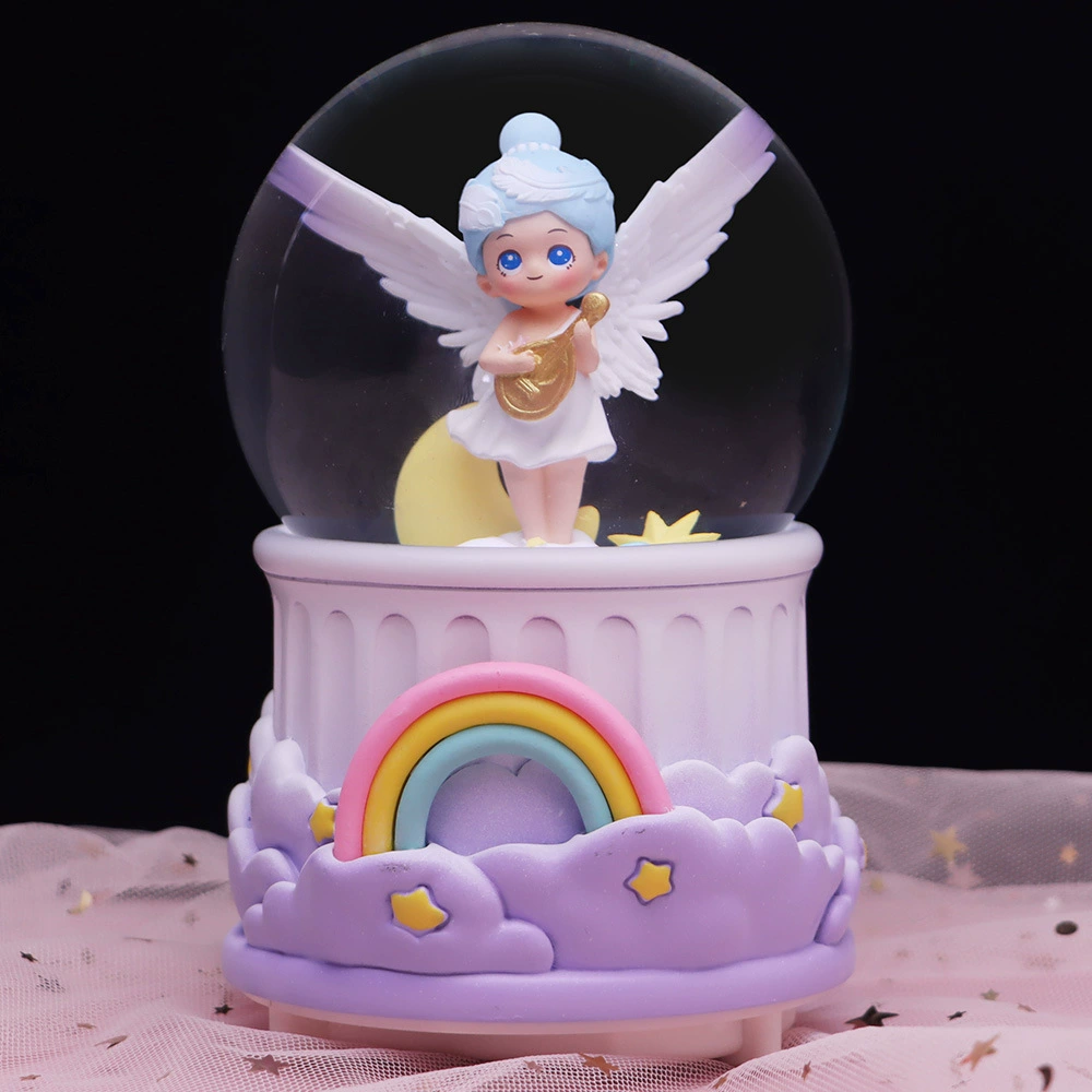 Rotating music box, resin decor for students, Birthday gift