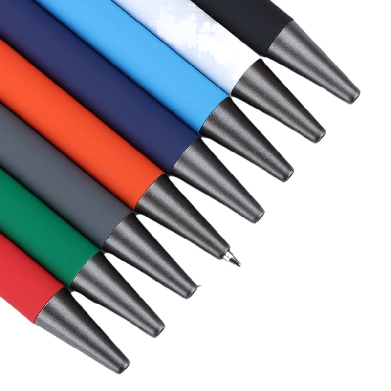 Press-Type Business Metal Ballpoint Pen with Customizable Logo, Spray-Painted Gel Pen, Promotional Gift, Advertising Pen, Advertising Gift