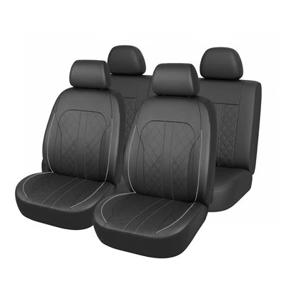 Airbag Compatible Seat Cover, Universal seat cover - grey-four-piece-set