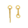 Chain with tassels, brand accessory, asymmetrical earrings stainless steel, custom made, European style, 750 sample gold