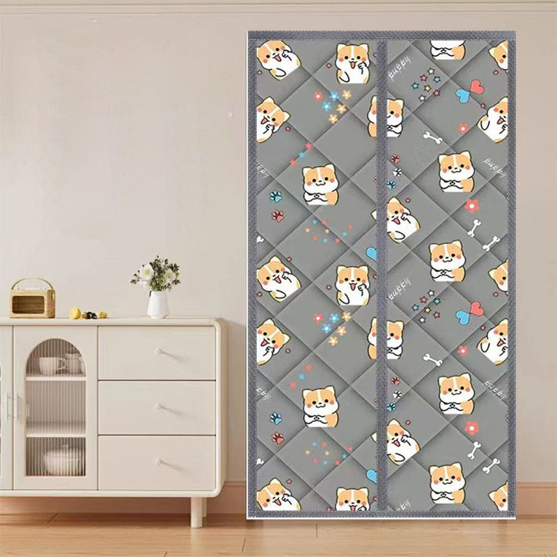 Winter Cotton Door Curtain, Thickened for Home Use, Windproof, Soundproof, Warm and Insulated, Cold-Proof Curtain, Partition Curtain