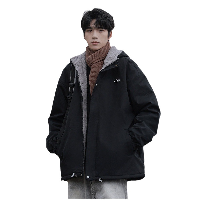 Chaqueta de dos piezas falsa de la NASA para hombre Otoño e Invierno forrada de lana engrosada ropa de trabajo uniforme de béisbol para niños de invierno