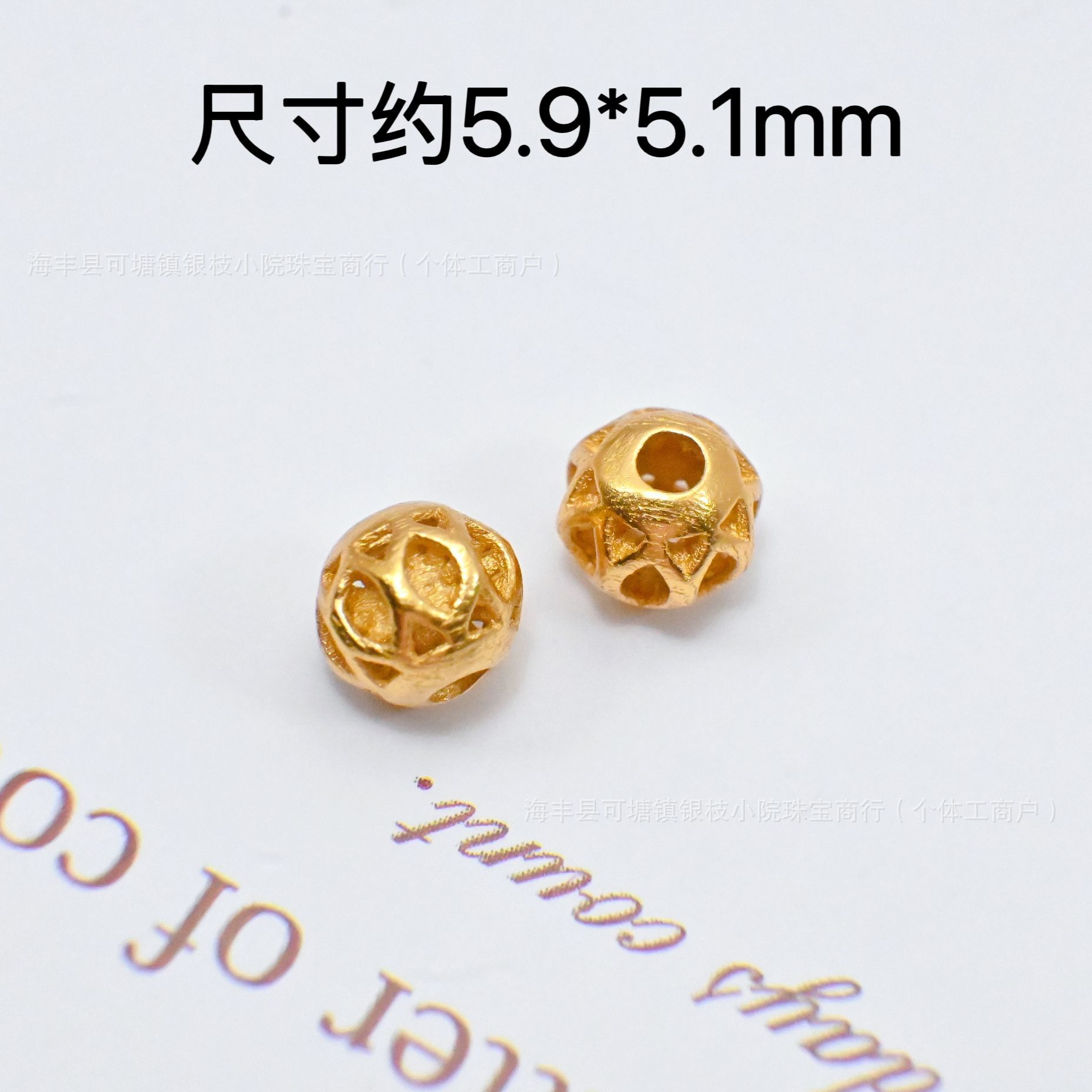 S925 Silver Ancient Gold DIY Through-Hole Accessories Cut Out Gourd Spacer Bead Pendant Lifting Braided Bracelet Necklace Accessories