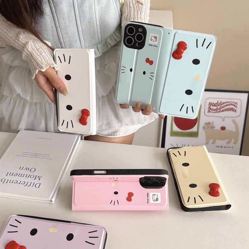 Magnetic Cat Leather Case Suitable for Samsung S26Ultra Mobile Phone Case Flip Cover S25+S23Fe Cute S22S21A55