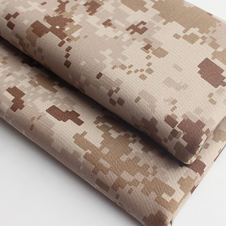 Diseño de patrón del desierto textil de camuflaje 65 poliéster 35 algodón uniforme de tela de twill