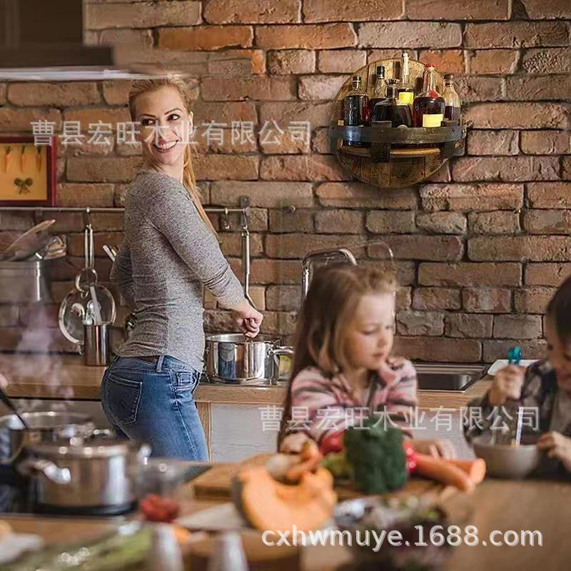 Nueva Pantalla de botella de vino transfronteriza estante de vino montado en la pared colgante sala de estar decoración de la cocina soporte de pantalla