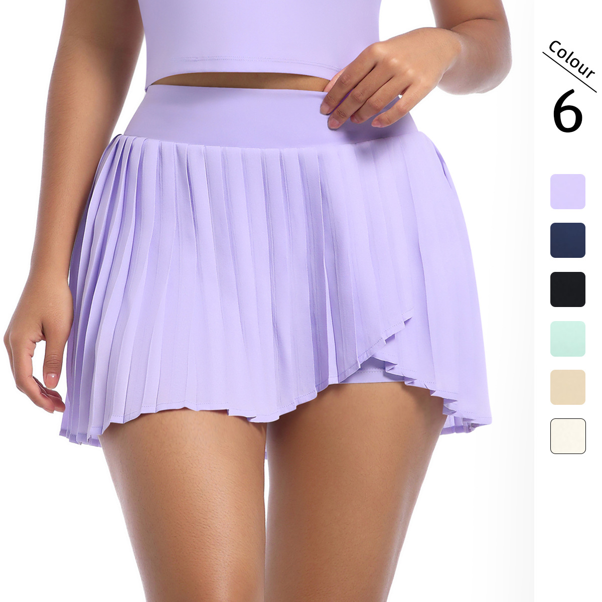 New Tennis Pleated Fitness Short Anti-Exposure Quick-Dry Half Skirt Yoga Wear_voghion.com