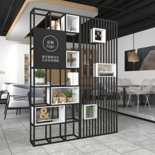 Anhui Iron Screen Office Partition Cabinet Double-Sided Storage Rack High Company Beauty Salon Display Display Rack