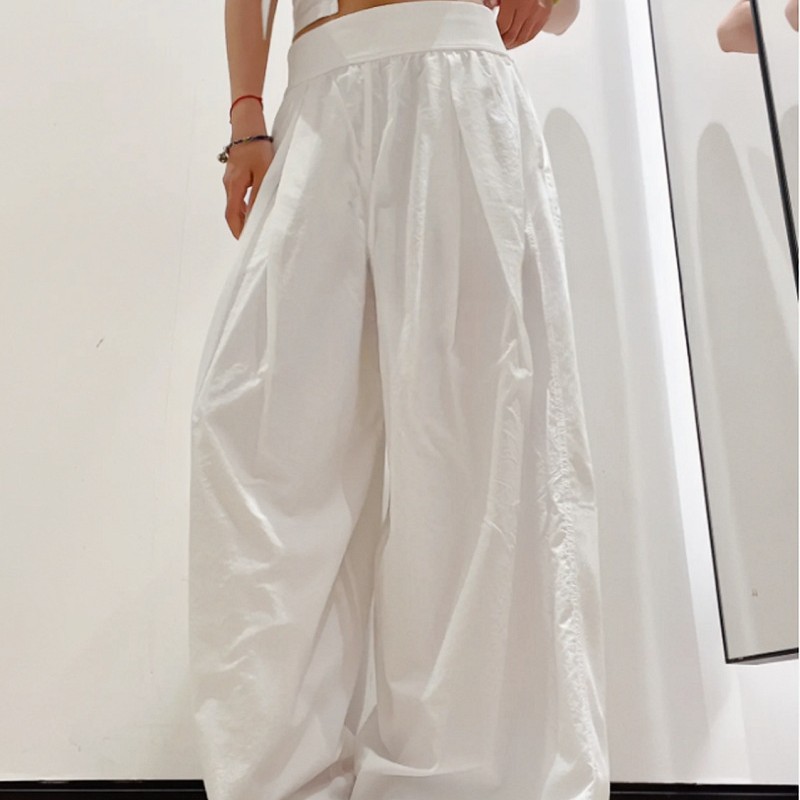 2025 nuevos pantalones de tenis lu lu sueltos de cintura alta pantalones deportivos de protección solar de doble capa pantalones rectos de mujer pantalones casuales rápidos