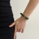 M Home Vintage Black and White Green Pink Letter Enamel Belt Metal Buckle Bracelet Women's Light Luxury Exquisite Bracelet