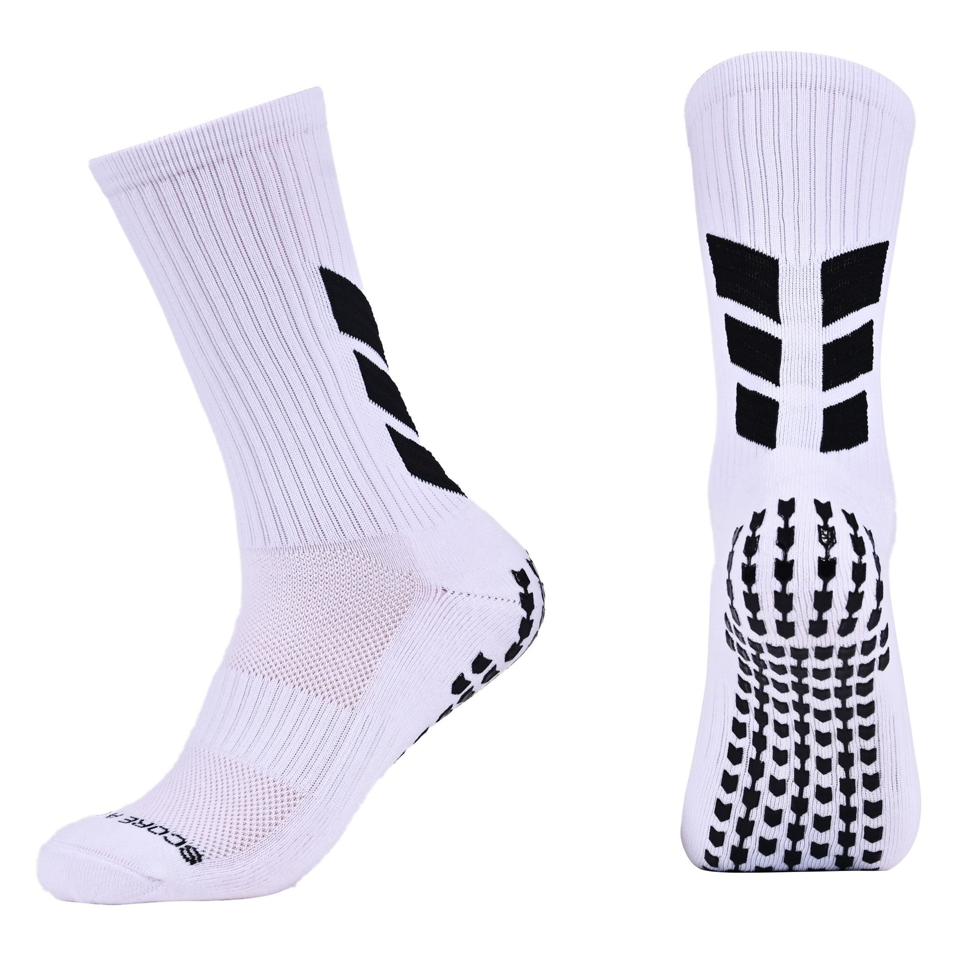 5120 Adult Soccer Socks Mid-Calf Arrow Style Towel Bottom Sweat-Absorbent Non-Slip Thickened Anti-Slip Dotted Socks Football Socks