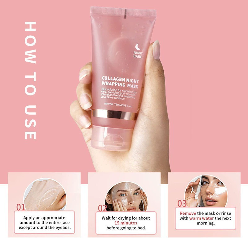 Moisturizing smoothing detachable collagen, night face mask, (Cross-border trading), skin rejuvenation, wholesale