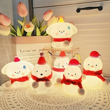 网红创意led圣诞节雪人小夜灯装饰品摆件发光玩具批发新年小礼物