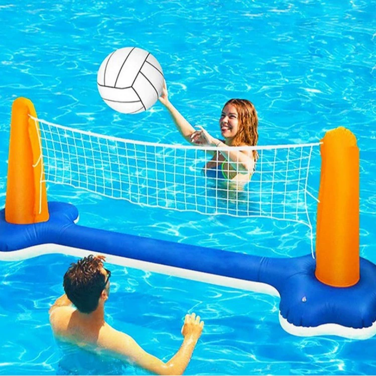 Спотовая трансграничная надувная волейбольная стойка для водных развлечений Интерактивное веселье Баскетбольная стойка для плавания Плавающий вечеринка Плавающий волейбол