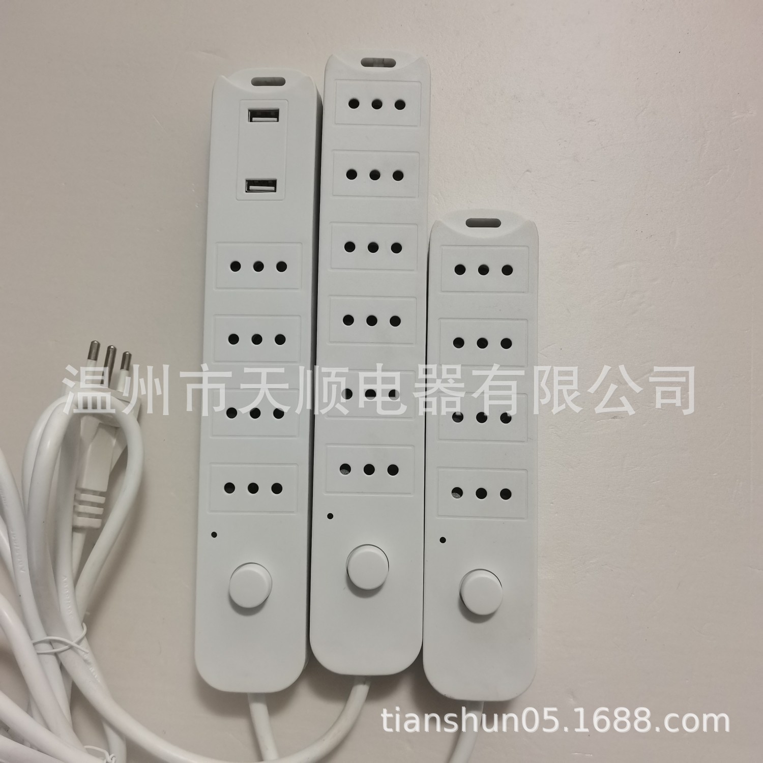 4位6位智利排插10A250V延长线插座拖板插出外贸国外