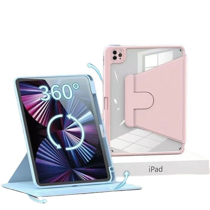 适用ipad11代平板保护套pro笔槽10.2旋转air13防弯MINI7/6抗摔壳|undefined