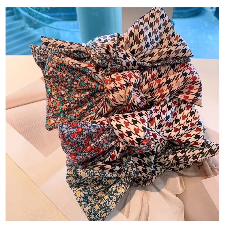 Retro Wide-brimmed Floral Bow Fashion Headband display picture 23