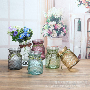 Nordic Light Luxury Transparent Glass Vase Gypsophila Hydroponic Planting Flowers Dried Flowers Flower Arranging Lily Decorative Ornaments