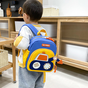 Kindergarten Student Small Schoolbag Cartoon Cute Excavator Backpack for Boys and Girls 2025 New Baby Small Backpack