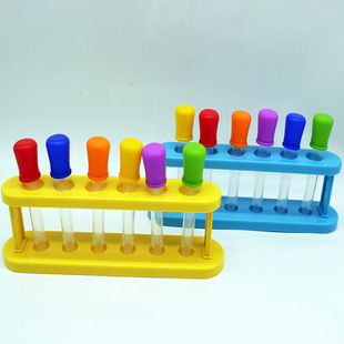Test tube rack 6 holes test tube chemical experiment equipment scientific experiment toy accessories test tube rack plastic centrifuge tube rack
