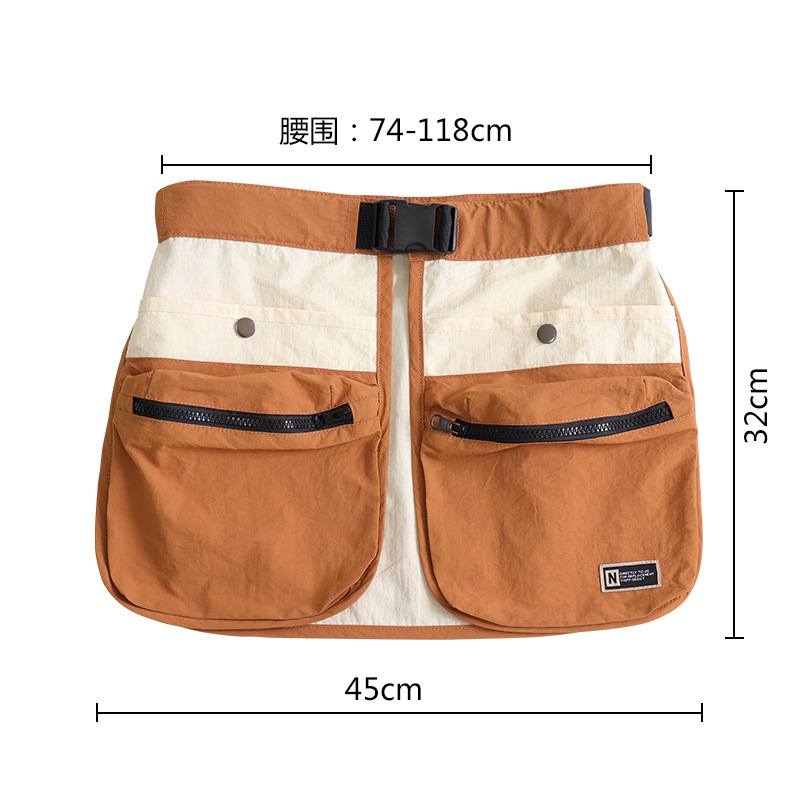 Amazon impermeable multifunción multibolsillo riñonera gran capacidad cremallera running outsourcing delantal maquillador y maquillaje