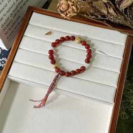 配饰新品饰品批发红玛瑙翡翠珊瑚石红色编绳手串正品手链手串